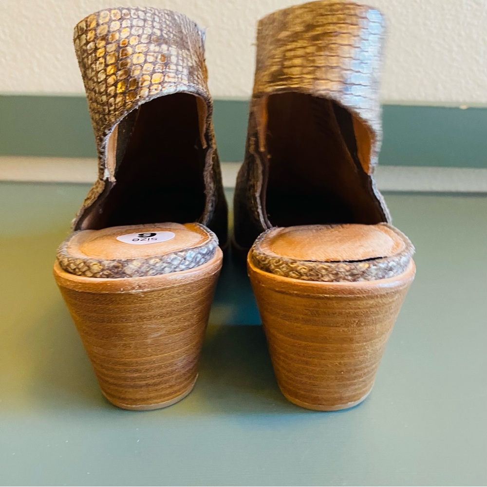 Gentle Souls Boots Ankle Harlie Python Sling Back 6 - Picture 5 of 8